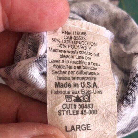 Jess & Jane Women's animal print V neck Top Size Large long sleeves glitter - Picture 5 of 5